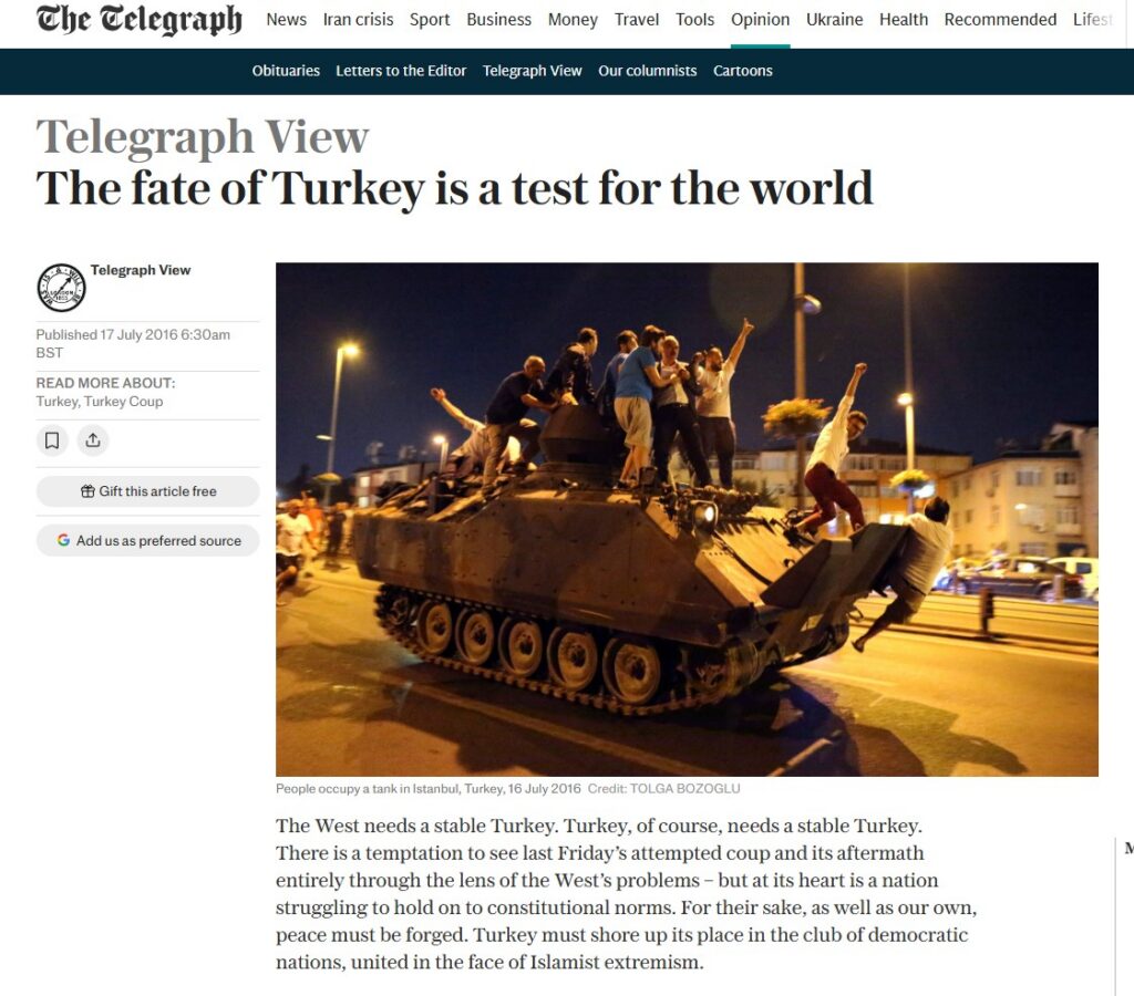 The fate of Turkey is a test for the world