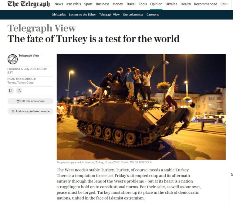 The fate of Turkey is a test for the world
