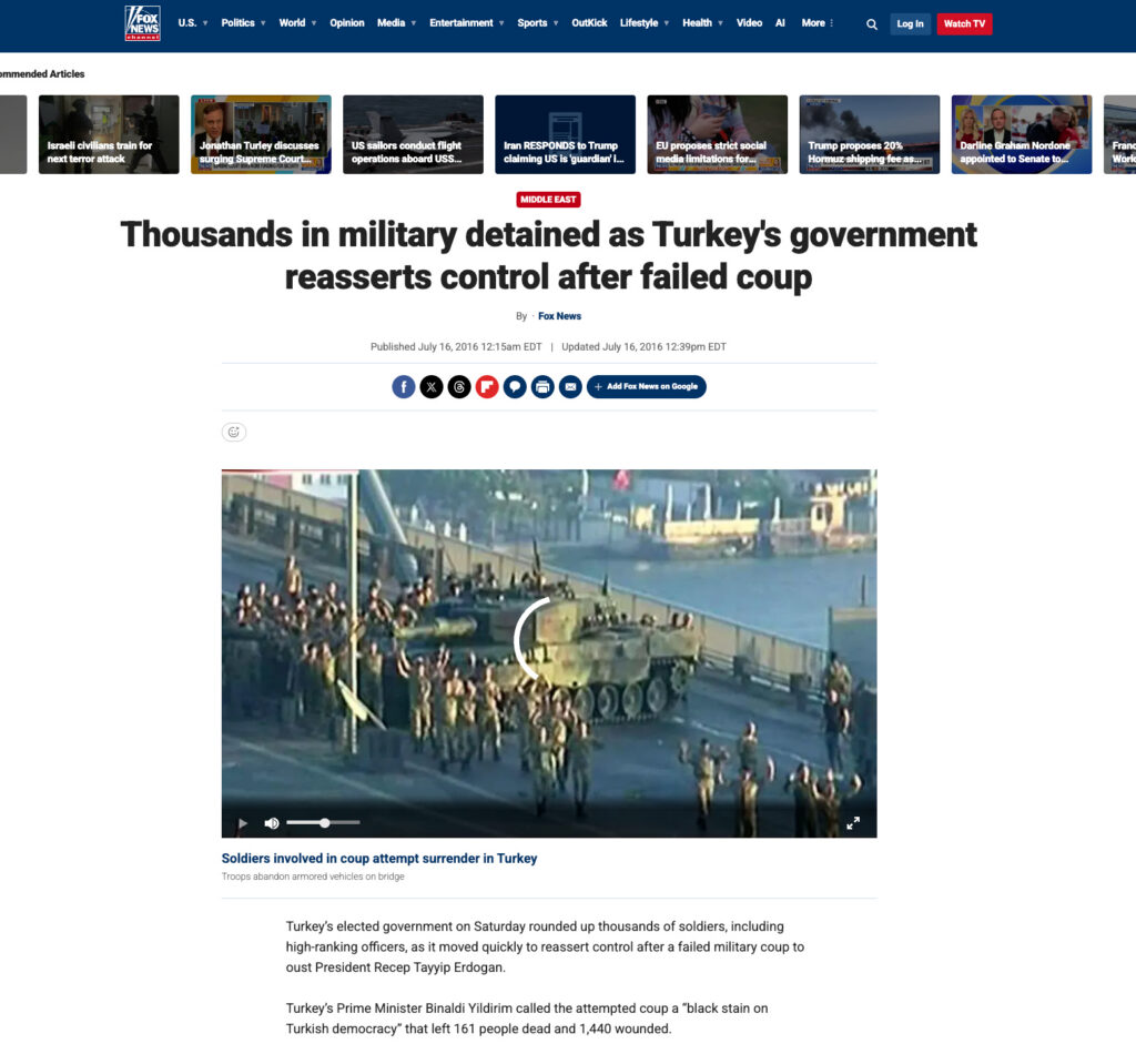 Thousands in military detained as Turkey's government reasserts control after failed coup
