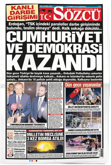 Manşet görseli: Sözcü