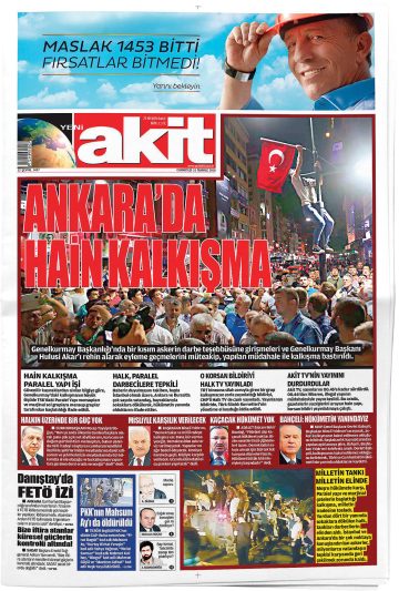 Manşet görseli: Yeni Akit