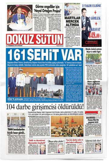 Manşet görseli: Dokuz Sütun