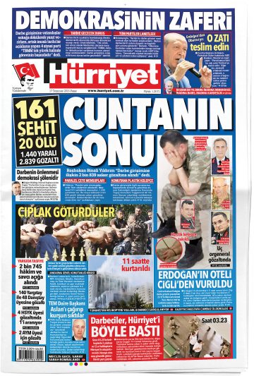 Manşet görseli: Hürriyet