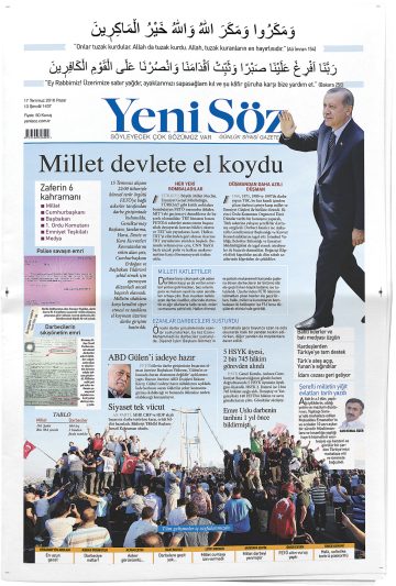 Manşet görseli: Yeni Söz