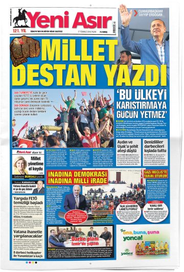 Manşet görseli: Yeni Asır