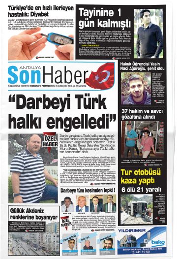 Manşet görseli: Antalya SonHaber