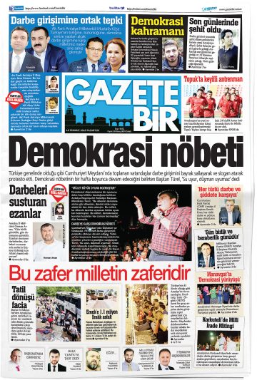 Manşet görseli: Gazete Bir