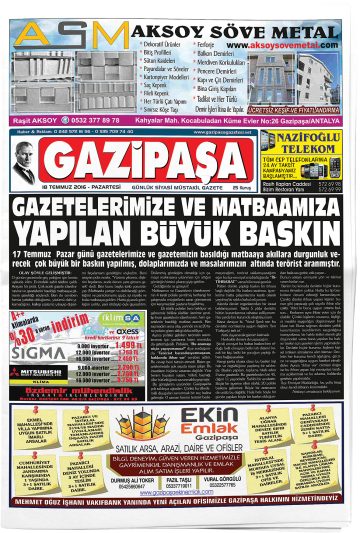 Manşet görseli: Gazipaşa