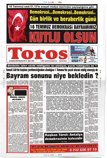 Manşet görseli: Toros