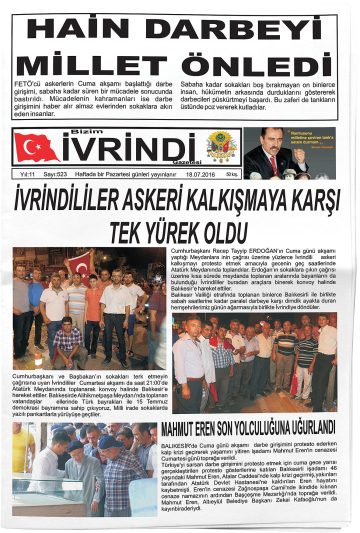Manşet görseli: Bizim İvrindi