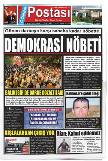 Manşet görseli: Gönen Postası