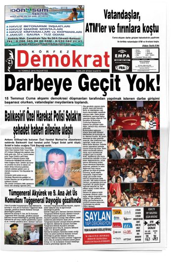 Manşet görseli: Körfez Demokrat