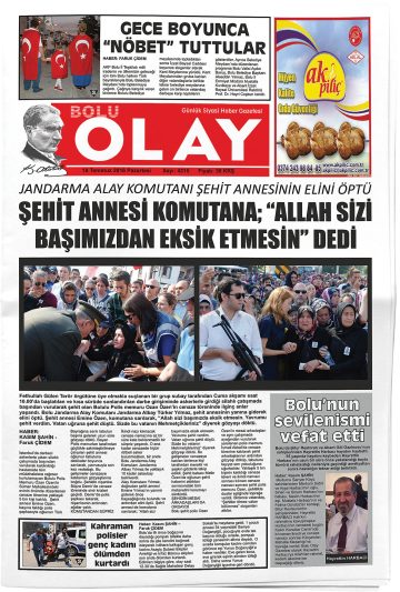 Manşet görseli: Bolu Olay