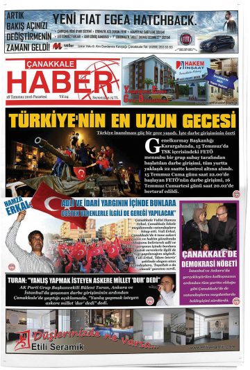 Manşet görseli: Çanakkale Haber