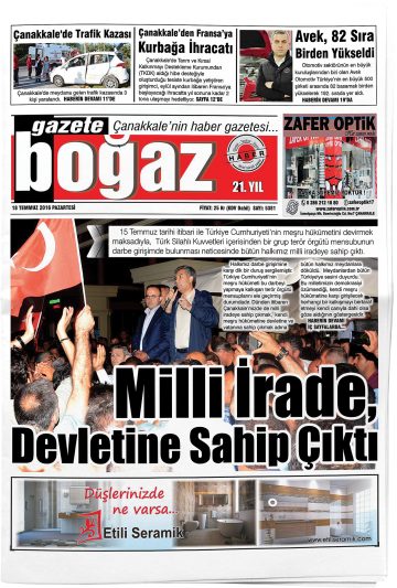 Manşet görseli: Gazete Boğaz