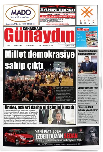 Manşet görseli: Günaydın Çanakkale
