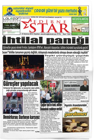Manşet görseli: Edirne Star