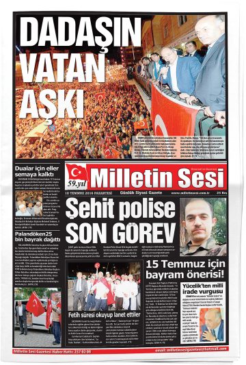 Manşet görseli: Milletin Sesi