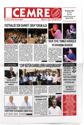 Manşet görseli: Cemre
