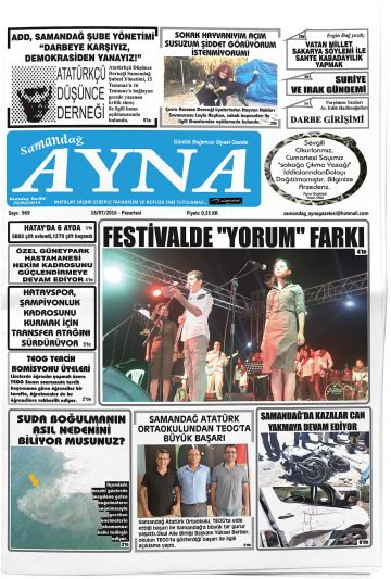 Manşet görseli: Samandağ Ayna