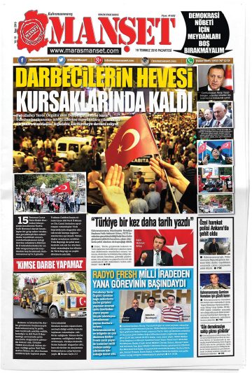 Manşet görseli: Kahramanmaraş Manşet
