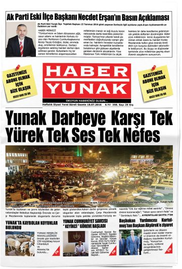 Manşet görseli: Haber Yunak