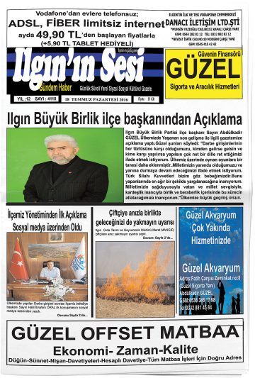 Manşet görseli: Ilgın’ın Sesi