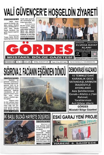 Manşet görseli: Gördes Müstakil Bölge