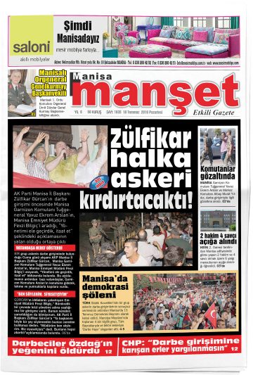 Manşet görseli: Manisa Manşet