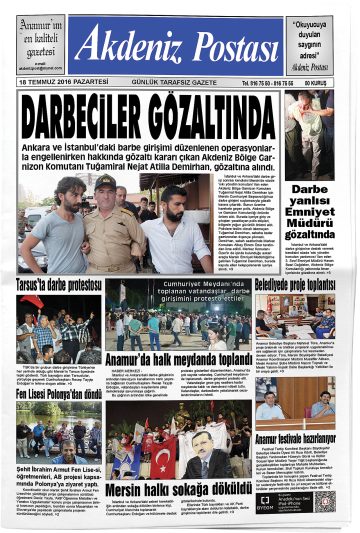 Manşet görseli: Akdeniz Postası