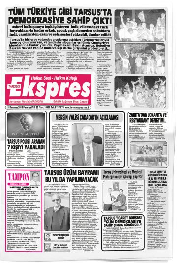Manşet görseli: Tarsus Ekspres