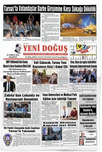 Manşet görseli: Tarsus Yeni Doğuş