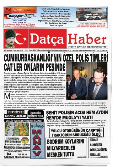 Manşet görseli: Datça Haber