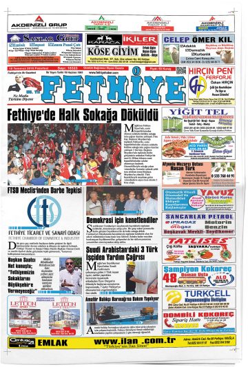 Manşet görseli: Fethiye
