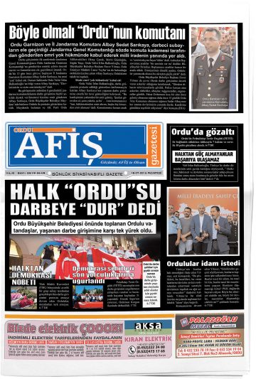 Manşet görseli: Ordu Afiş