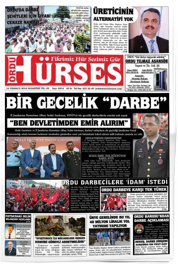 Manşet görseli: Ordu Hürses