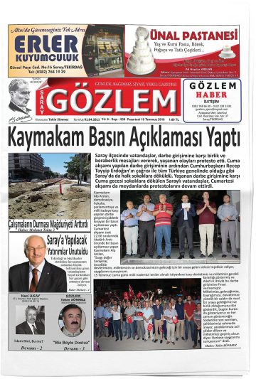 Manşet görseli: Saray Gözlem