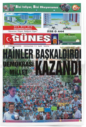 Manşet görseli: Tokat Güneş