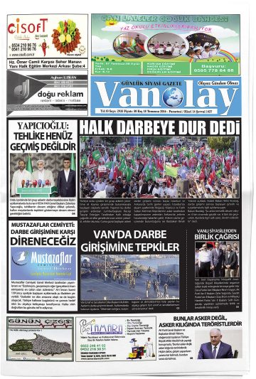 Manşet görseli: Van Olay