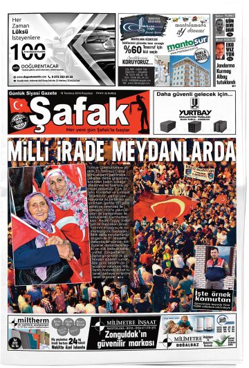 Manşet görseli: Şafak